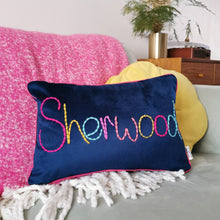 Load image into Gallery viewer, Hometown Personalised Embroidered Cushion