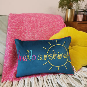 Hello Sunshine Velvet Cushion