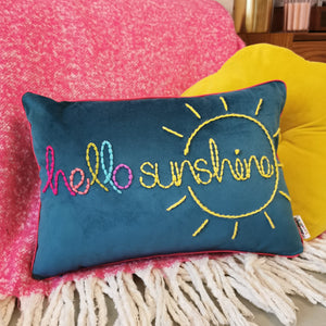 Hello Sunshine Velvet Cushion