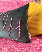Load image into Gallery viewer, Jolly Embroidered Velvet Christmas Cushion