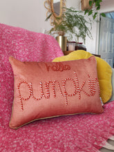 Load image into Gallery viewer, Hello Pumpkin Embroidered Velvet Cushion