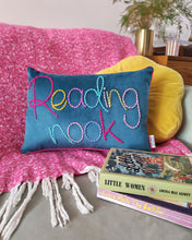 Load image into Gallery viewer, Reading Nook Colourful Embroidered Velvet Cushion