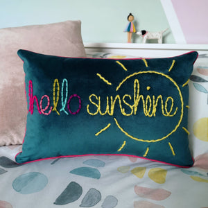 Hello Sunshine Velvet Cushion