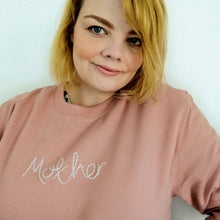 Load image into Gallery viewer, Mother Embroidered Dusky Pink Sweater