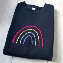 Load image into Gallery viewer, Deluxe Rainbow Embroidered Sweater