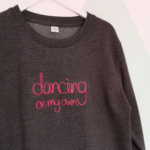 Dancing On My Own Embroidered Sweater