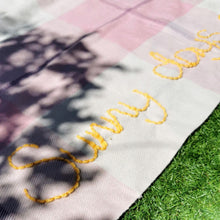 Load image into Gallery viewer, Sunny Days Embroidered Picnic Blanket