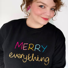 Load image into Gallery viewer, Merry Everything Embroidered Christmas Sweater
