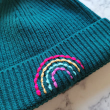 Load image into Gallery viewer, Teal Bobble Hat