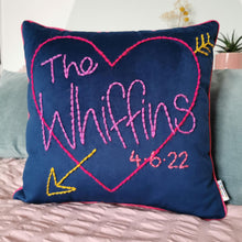 Load image into Gallery viewer, Couple Goals Embroidered Cushion